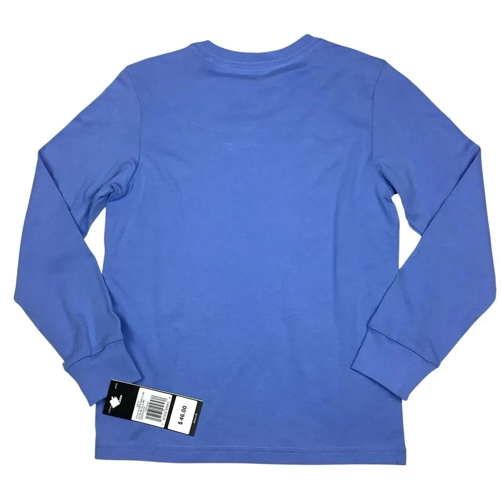 Adidas 2 Piece Set Boys Size 6 Blue Long Sleeve Cotton Tee Black Cargo Jogger